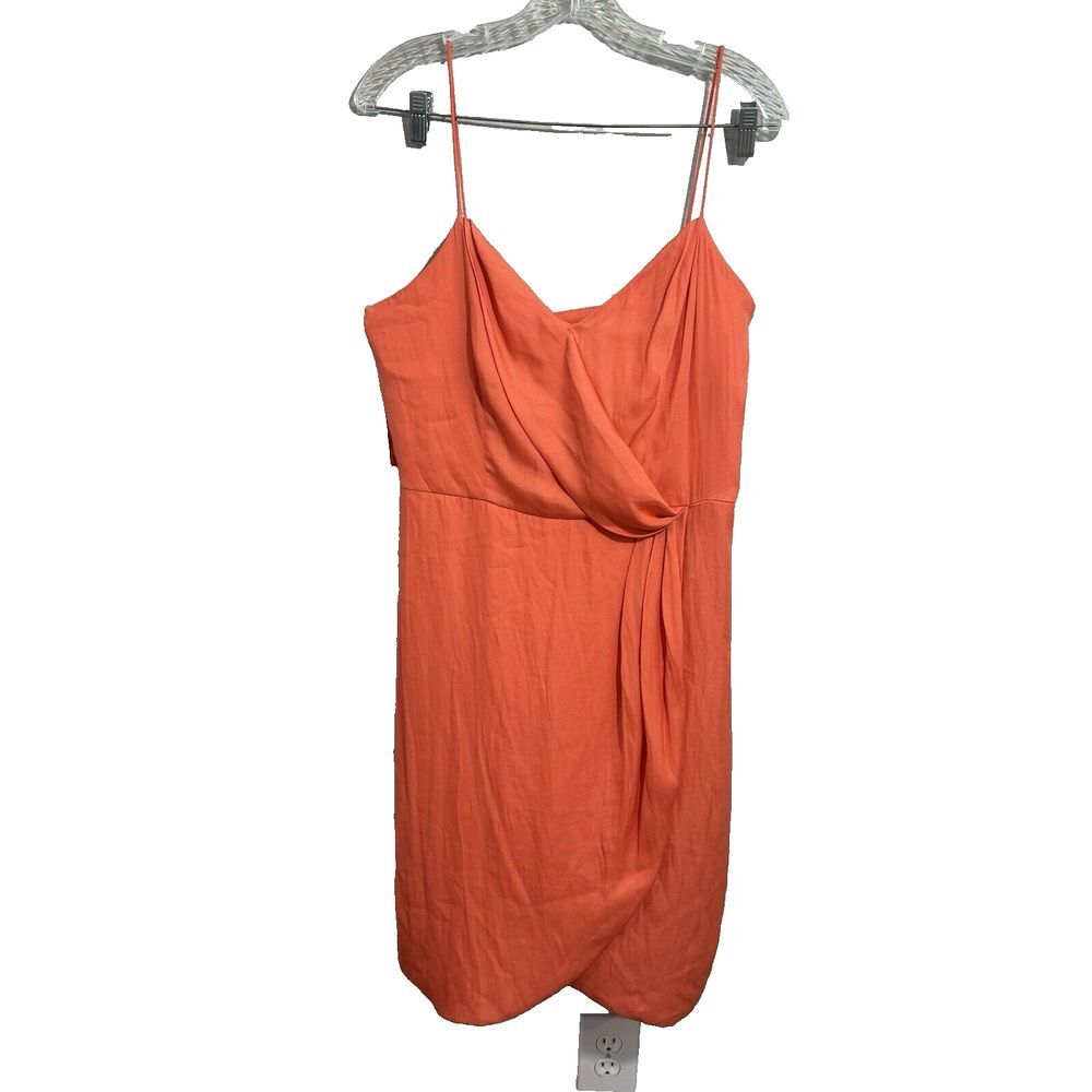 Brand New Banana‎ Republic Strappy Drape-Front Dress Orange #176793 size 12 $158